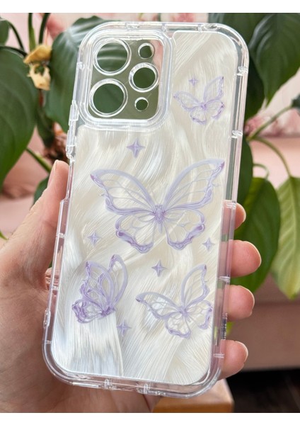 Xiaomi Redmi 12 4g Kılıf Parlak Hologramlı Kelebek Desenli Darbe Emici Kamera Korumalı Renkli Silikon fırsatları