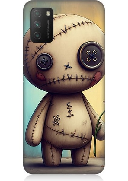 Xiaomi Poco M3 Uyumlu Yamuk Gözlü Oyuncak Ruh Desenli Silikon Kılıf