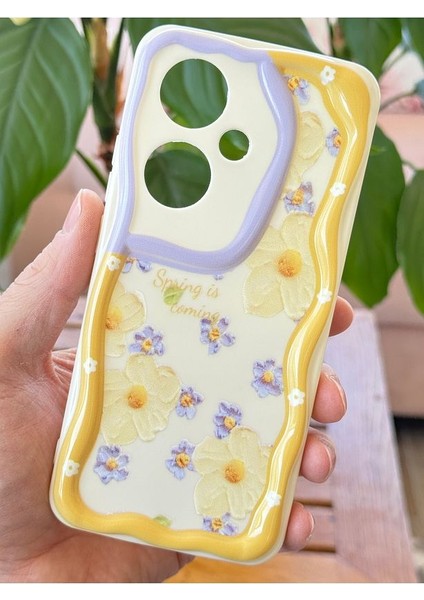 Honor 400 5g Kılıf Tasarımlı Desenli Kamera Korumalı Papatya Çiçek Renkli Silikon Kapak