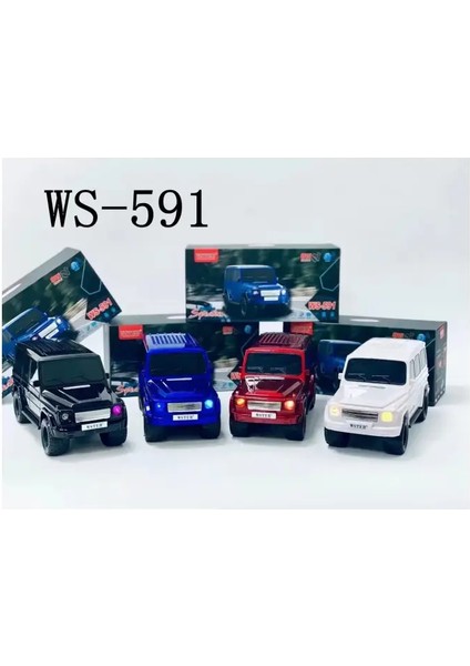 Wster WS-591 Ledli Araba Usb-Tf-Fm Radyo Bluetooth Hoparlör Siyah