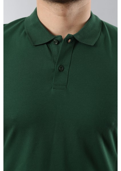 Erkek Slim Fit Dar Kesim Pamuklu Yumuşak Doku Nefes Alan Kumaş Erkek Polo Yaka T Shirt