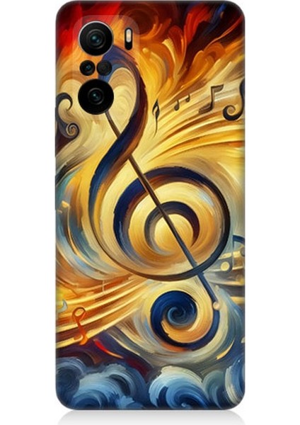 Xiaomi Redmi K40 Uyumlu Müzikte Alevin Gücü Desenli Silikon Kılıf