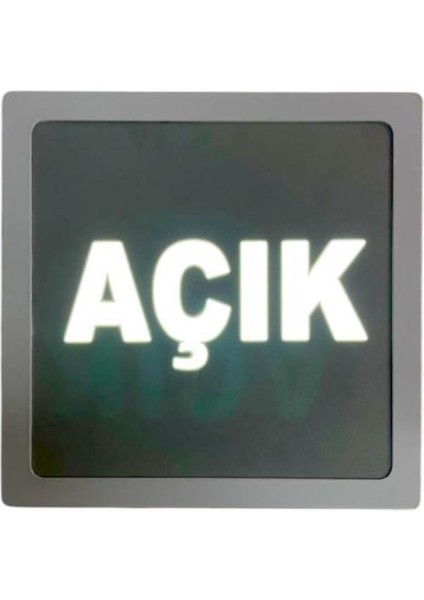 Çift Taraflı Ledli Açık Tabelası (Kasa Ölçüsü 20X20CM)