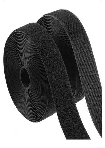 Siyah Dikmeli Kaliteli Cırt Bant,çift Taraflı Cırt En 4cm x Boy 1 Mt.