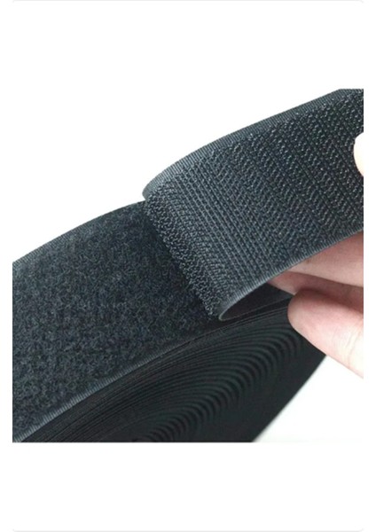 Siyah Dikmeli Kaliteli Cırt Bant,çift Taraflı Cırt En 4cm x Boy 1 Mt.