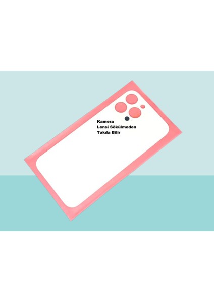 - iPhone 13 Pro Max Arka Pil Batarya Kapağı - Cam Kapak Geniş Lens Deliği - Beyaz