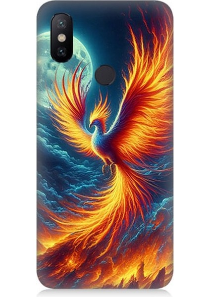 Xiaomi Redmi Note 5 Pro Uyumlu Ateşle Dans Eden Anka Desenli Silikon Kılıf