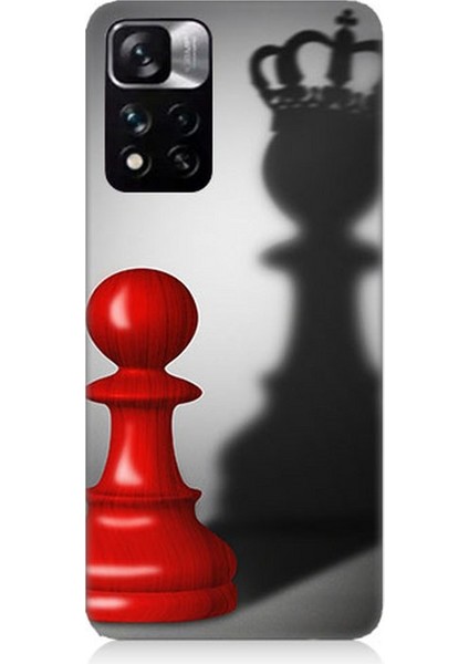 Xiaomi Redmi Note 11 Pro Uyumlu Piyonun Taçlı Hayali Desenli Silikon Kılıf