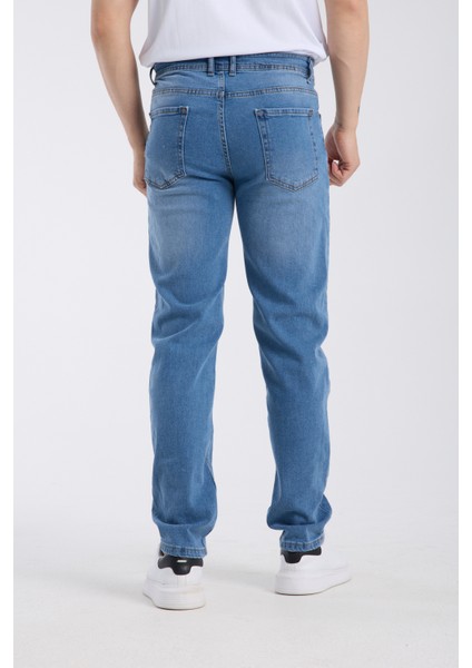 Erkek Pantolon Mavi Regular Fit Jeans fırsatları