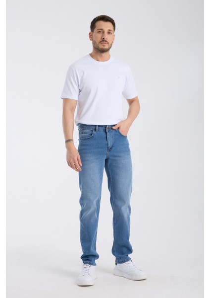 Erkek Pantolon Mavi Regular Fit Jeans