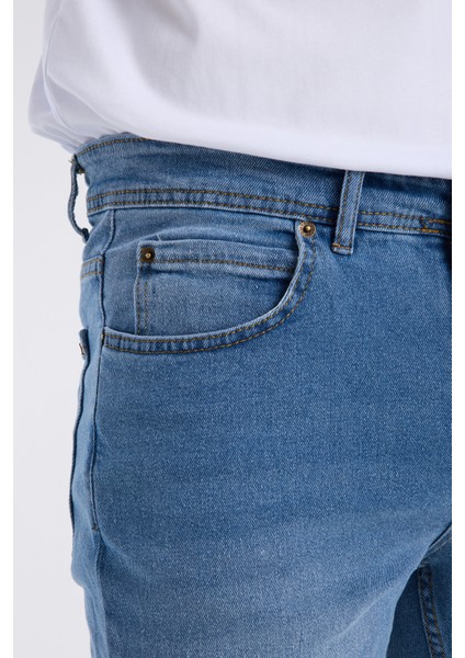 Erkek Pantolon Mavi Regular Fit Jeans