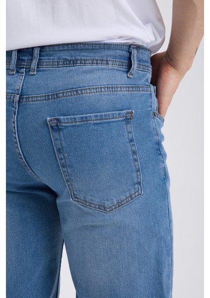 Erkek Pantolon Mavi Regular Fit Jeans