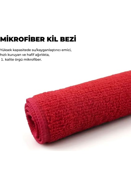 Kil Bezi 30X30 cm (Kırmızı) - Clay Towel Cloth Yüzey Temizleme Kili modelleri