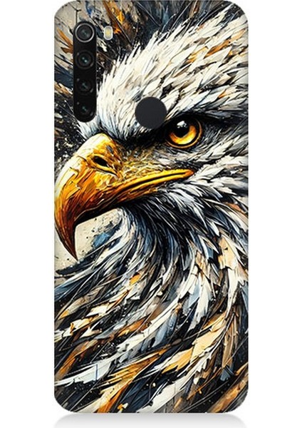Xiaomi Redmi Note 8 Uyumlu Detaylı Kartal Bakışı Desenli Silikon Kılıf