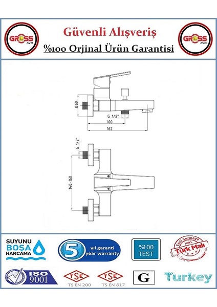 Hilal Mix Banyo Bataryası - 40'lık Kartuş - 5 Yıl Garanti - Orjinal Ürün