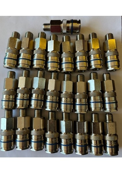 025SR013 (1/4” Erkek Dişli Valfli Kaplin) Hızlı Bağlantı Kaplini(25 Adet)
