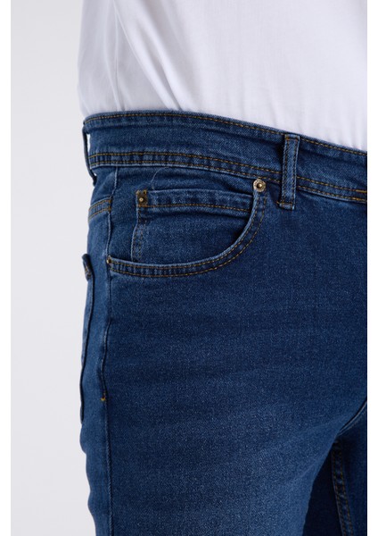 Erkek Pantolon Mavi Regular Fit Jeans