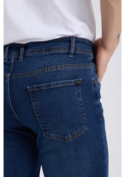 Erkek Pantolon Mavi Regular Fit Jeans