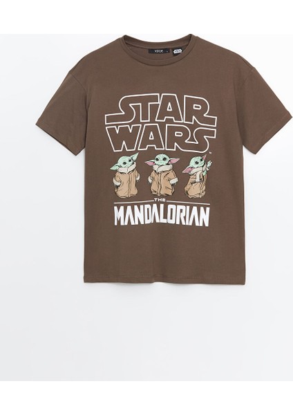 Yeni Sezon Bisiklet Yaka The Mandalorian Baskili Kadin Tisort - S5GV57Z8 indirimleri