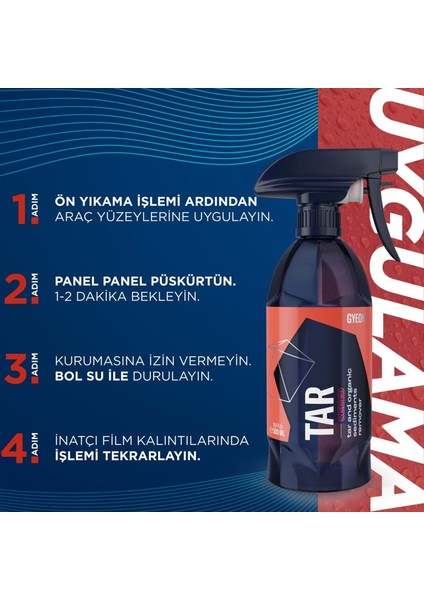 Q²m Tar Redefıned Zift Katran Reçine Temizleyici ve Yapışkan Sökücü - 500 ml modelleri