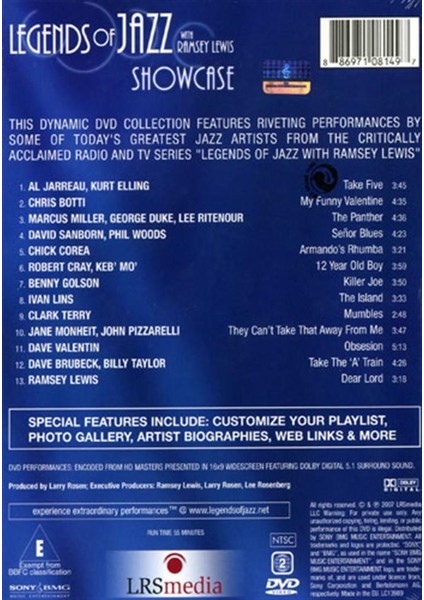 Ramsey Lewis – Legends Of Jazz Showcase With Ramsey Lewis DVD