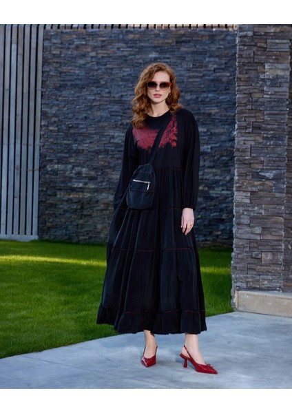 Çanta Detaylı Elbise Siyah 37834 fiyatları