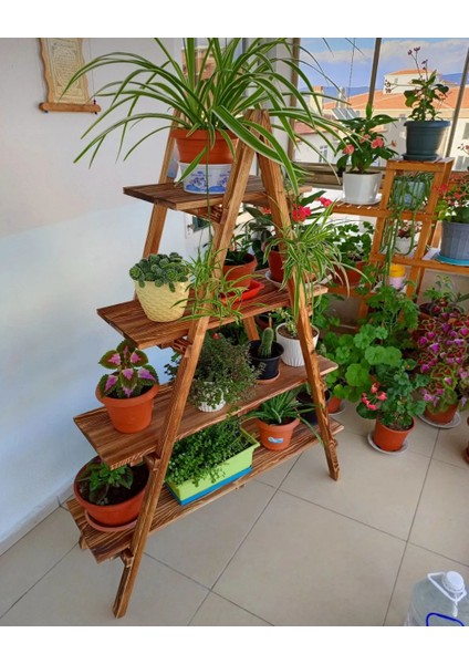 Ahşap Saksılık Ahşap Merdiven Saksılık Ahşap Çiçek Standı