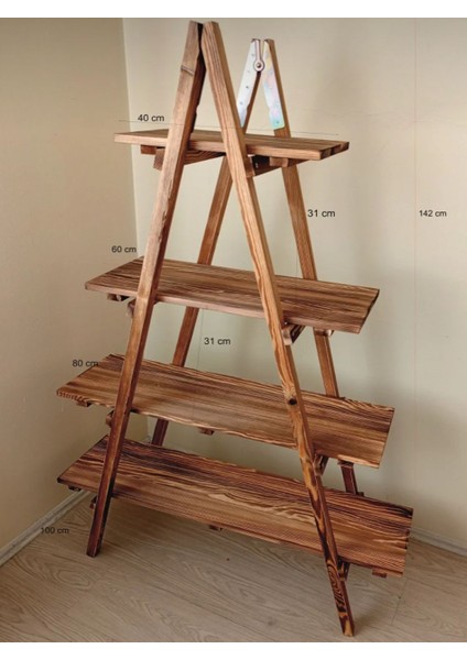 Ahşap Saksılık Ahşap Merdiven Saksılık Ahşap Çiçek Standı