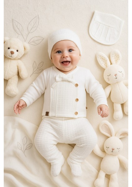 Erkek Bebek Yenidoğan 0-3 Ay Carısma Nervüllü 10LU Hastane Çıkışı Zıbın Seti