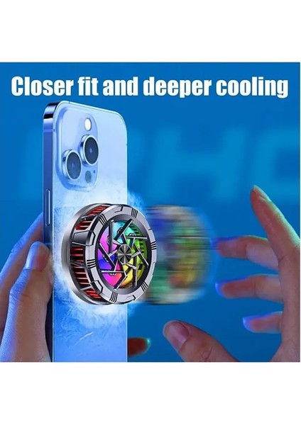 Işıklı Klipsli Cep Telefonu Radyatör Soğutma Fanı modelleri
