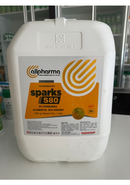 20 Lt Kükürt Sparks S80 fiyatları