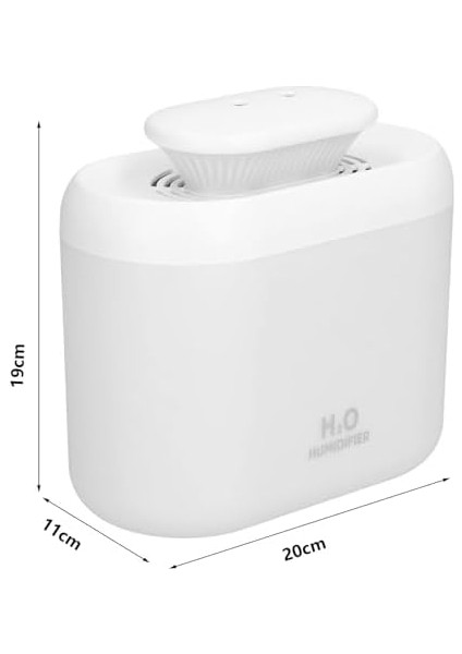 3.3 Litre Ultrasonik Buhar Makinesi Hava Nemlendirici Çift Sprey Buhar Makinesi LED Işıklı