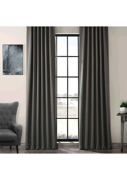 Antrasit Işık Geçirmez Blackout Karartma Saten Perde