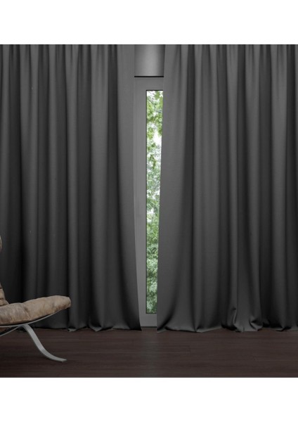 Antrasit Işık Geçirmez Blackout Karartma Saten Perde modelleri