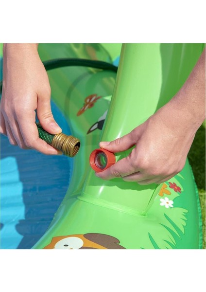Yeşil Çocuklar Için Kaydıraklı Oyun Havuzu Seti 53093 fırsatları