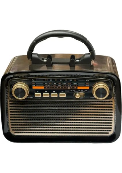 Auris Ktf 1467 Nostalji Radyo LED Fener Işıklı Bluetooth Hoparlör Usb-Sd Kart Giriş Şarjlı Bataryalı Pilli indirimleri