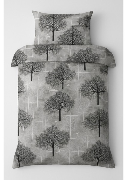 %100 Pamuk Kapitone Elyaf Dolgulu Tek Kişilik Pike Ağaç Desenli