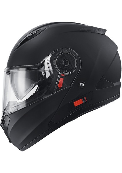 Motosiklet Çene Açılır Kask Güneş Vizörlü Ce Motor Kaskı Mat Black Edition fırsatları
