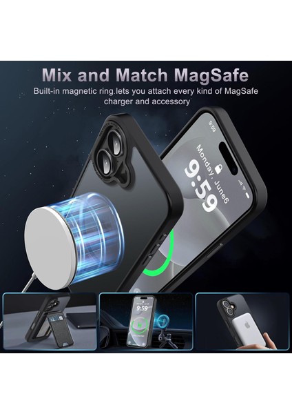 iPhone 16 Uyumlu Kamera Korumalı Magsafe Wireless Şarj Özellikli Mat Silikon Kılıf fiyatları