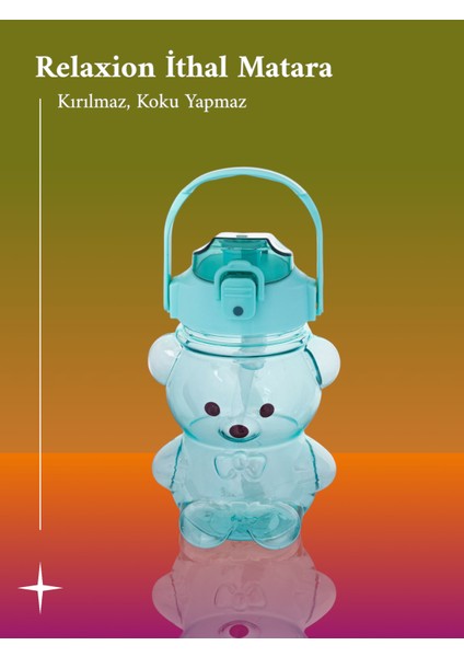 Boyun Askılıklı, Hediyeli, Ithal Lüx Ayıcıklı, Yeşil Matara 1100 Ml. (449) fiyatları