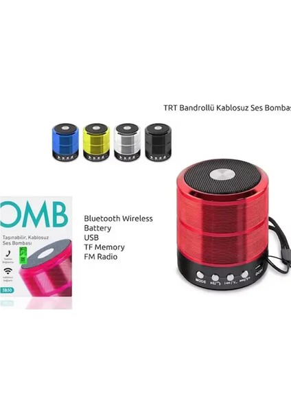 Subzero SB50 Sound Bomb Çoklu Bağlantılı Kablosuz Mini Hoparlör