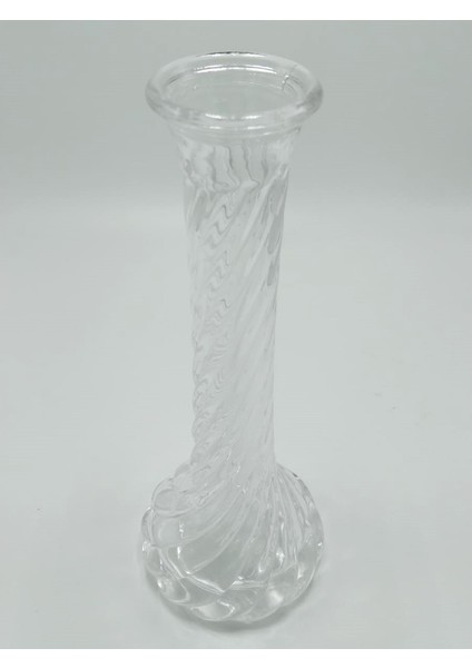El Yapımı Burgu Model Cam Karanfillik 25CM