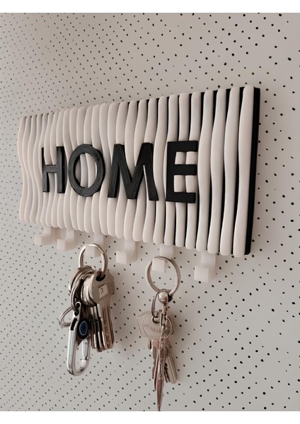 Dalgalı Home Yazılı Duvar Askılı Anahtarlık Anahtarlık Askısı (22X10 CM) Duvar Anahtarlığı modelleri