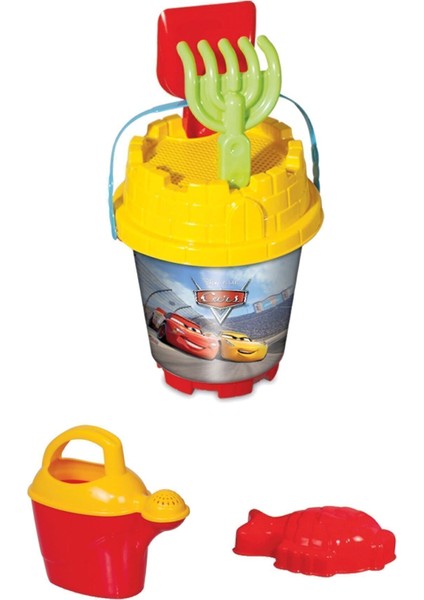6'lı Orta Boy Plaj Kum Kovası Seti, Arabalar, Deniz ve Oyun Için Mavi Sarı Renk indirimleri