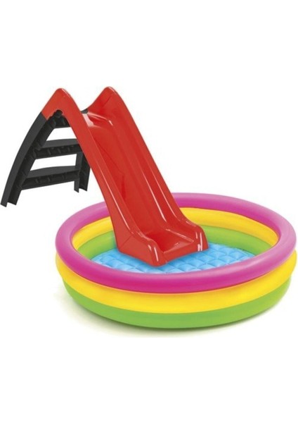 Renkli Oyun Seti, Kaydırak, Havuz Topu, Pompa, Eğlence Dolu Yaz Aktiviteleri fiyatları