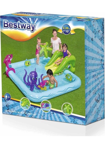 Yeşil Timsah Temalı Kaydıraklı Fıskiyeli Havuz ve Hediye Pompa ile Keyifli Anlar fiyatları