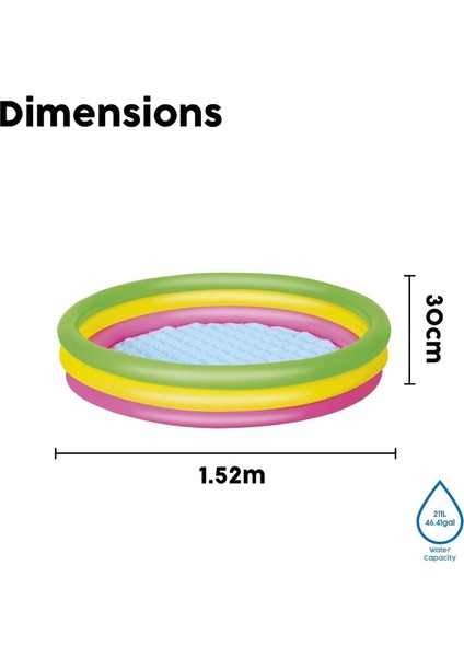 Şişirilebilir Zemin, 3 Bölmeli, 152X30 Cm, Rahat ve Kullanışlı Tasarım