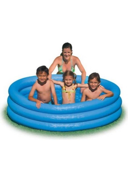 Bebekler Için Kristal Şişme Çocuk Havuzu 168X38 Cm, Eğlenceli ve Güvenli Yüzme Alanı