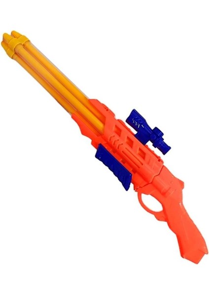 Renkli 4 Namlulu Su Tüfeği 55CM, Eğlenceli ve Şık Tasarım