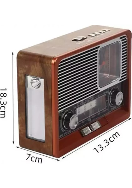 Auris Ahşap KTF-1647 Nostaljik Wireless Bluetooth Hoparlör